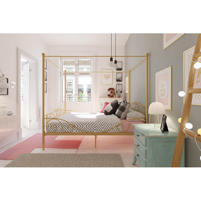 Zoomie Kids Biggerstaff Metal Canopy Bed & Reviews Wayfair